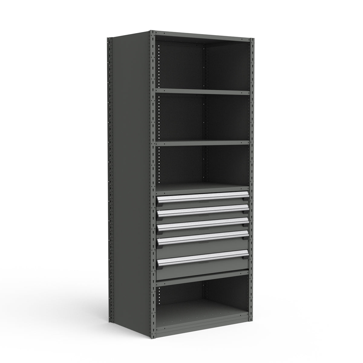 Shelving with Drawers - 24"H Drawer Bank - 5 drawers (Starter)