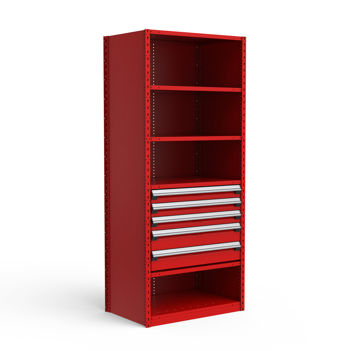 Shelving with Drawers - 24"H Drawer Bank - 5 drawers (Starter)