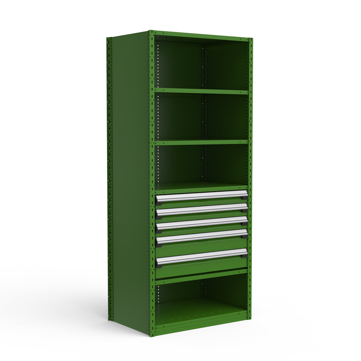 Shelving with Drawers - 24"H Drawer Bank - 5 drawers (Starter)
