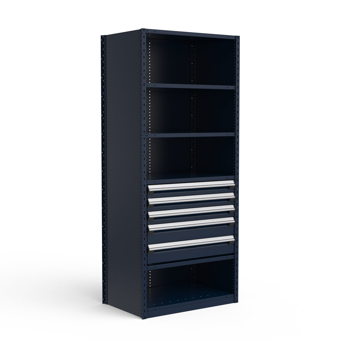 Shelving with Drawers - 24"H Drawer Bank - 5 drawers (Starter)