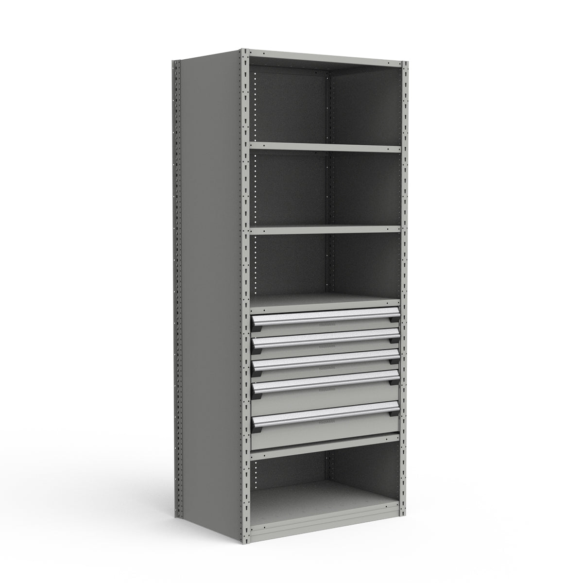 Shelving with Drawers - 24"H Drawer Bank - 5 drawers (Starter)