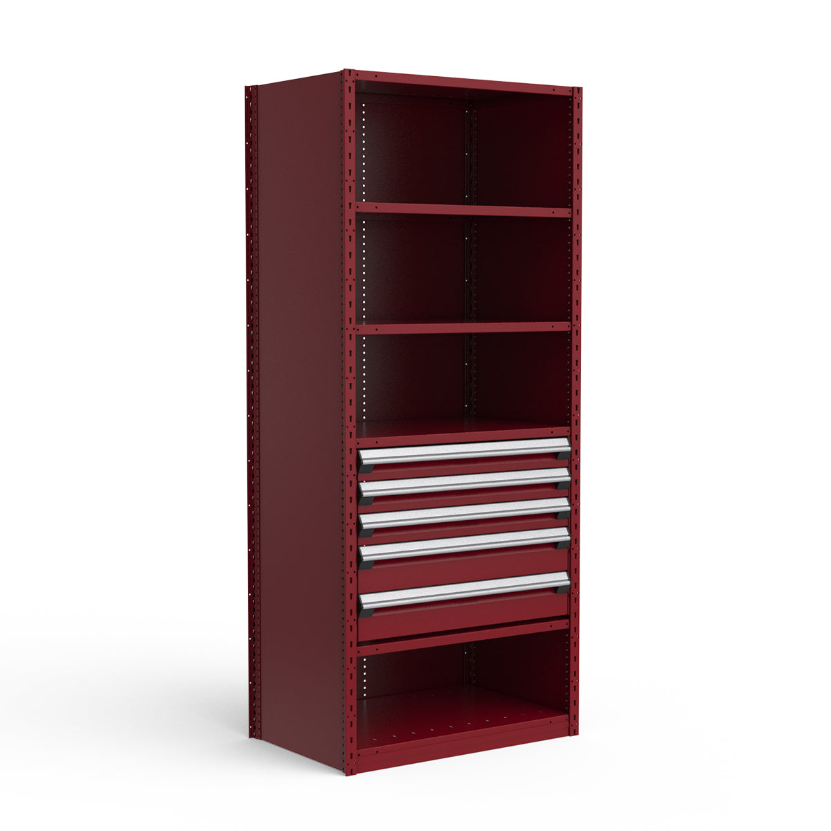 Shelving with Drawers - 24"H Drawer Bank - 5 drawers (Starter)
