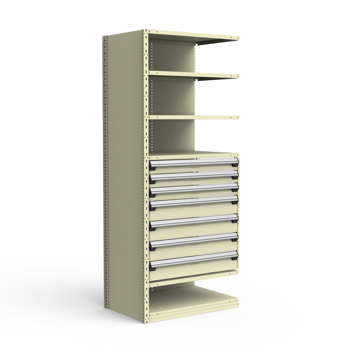 Shelving with Drawers - 36"H Drawer Bank - 7 drawers (Add-On)