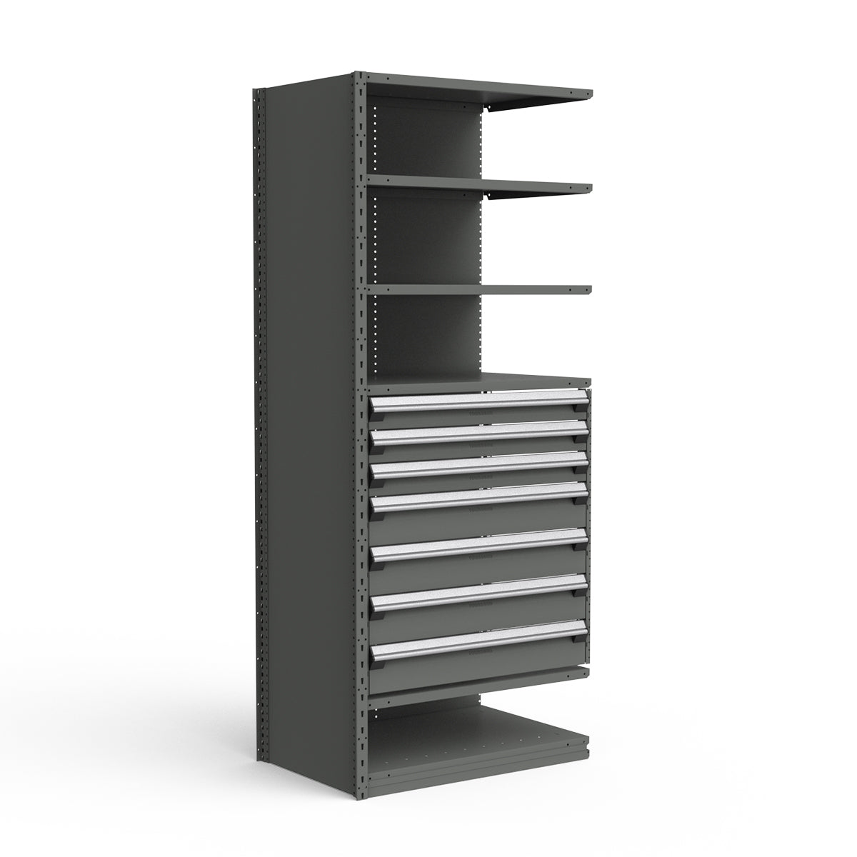 Shelving with Drawers - 36"H Drawer Bank - 7 drawers (Add-On)