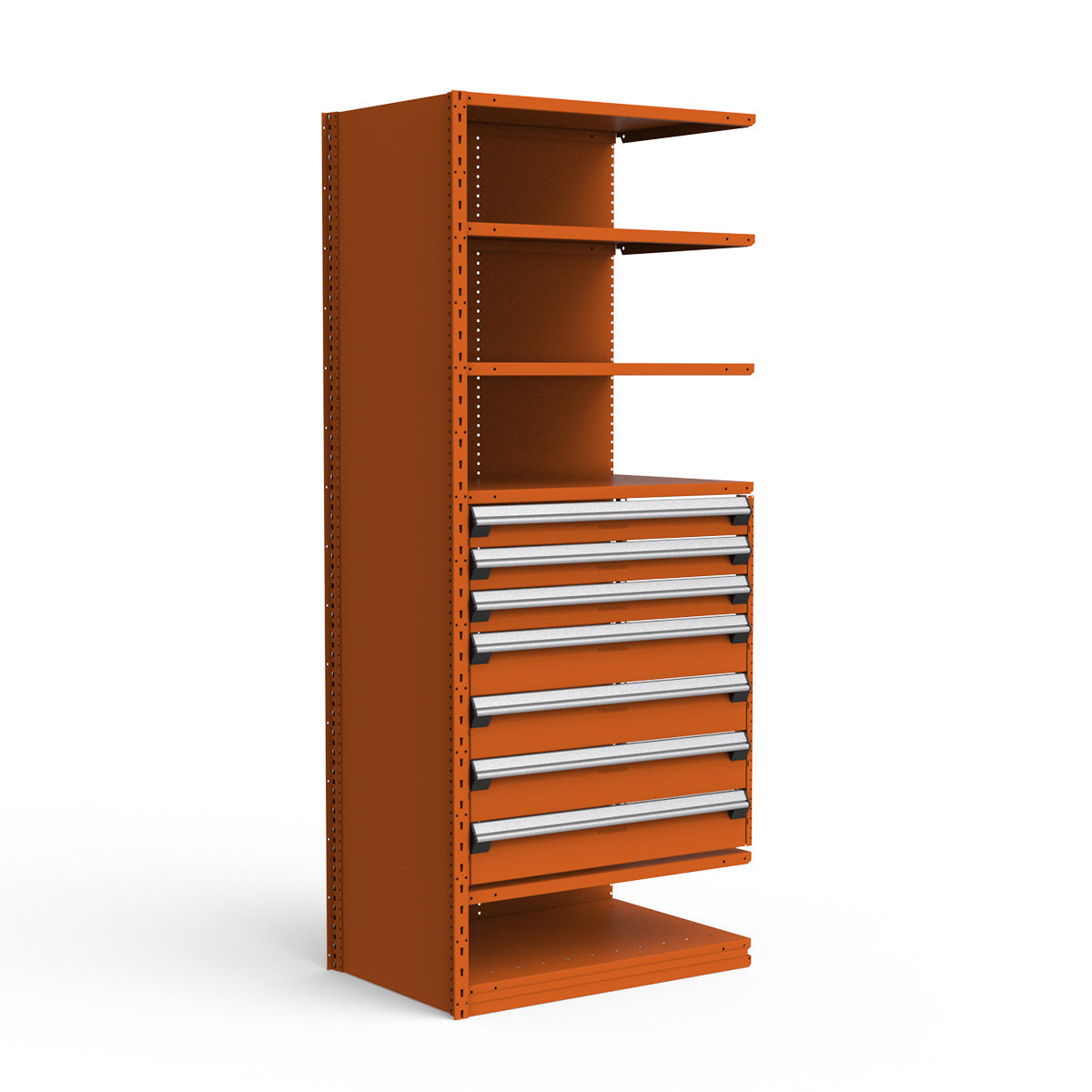 Shelving with Drawers - 36"H Drawer Bank - 7 drawers (Add-On)