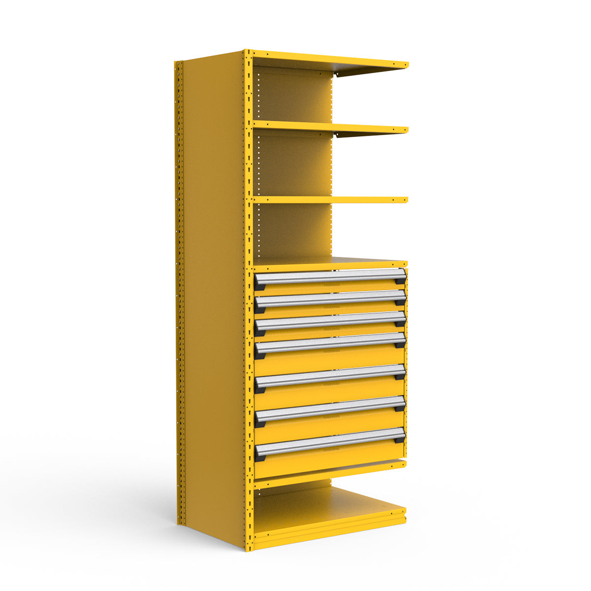 Shelving with Drawers - 36"H Drawer Bank - 7 drawers (Add-On)