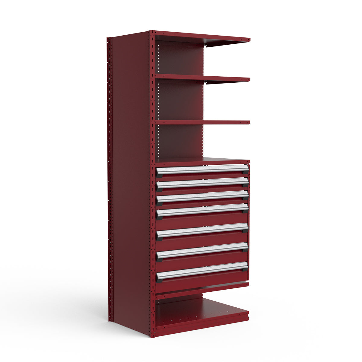 Shelving with Drawers - 36"H Drawer Bank - 7 drawers (Add-On)