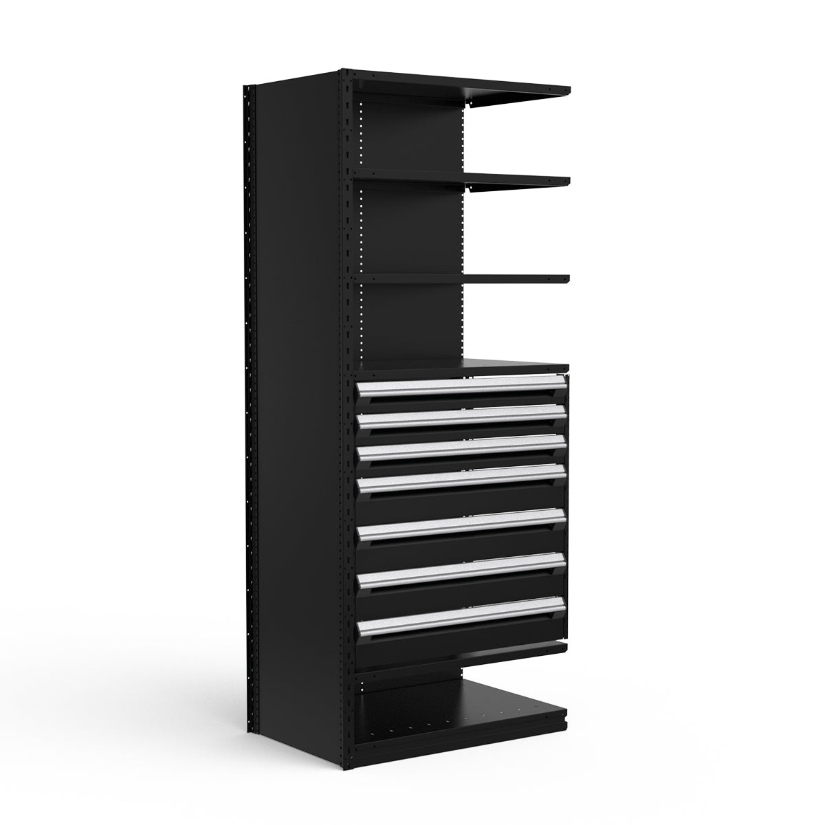 Shelving with Drawers - 36"H Drawer Bank - 7 drawers (Add-On)