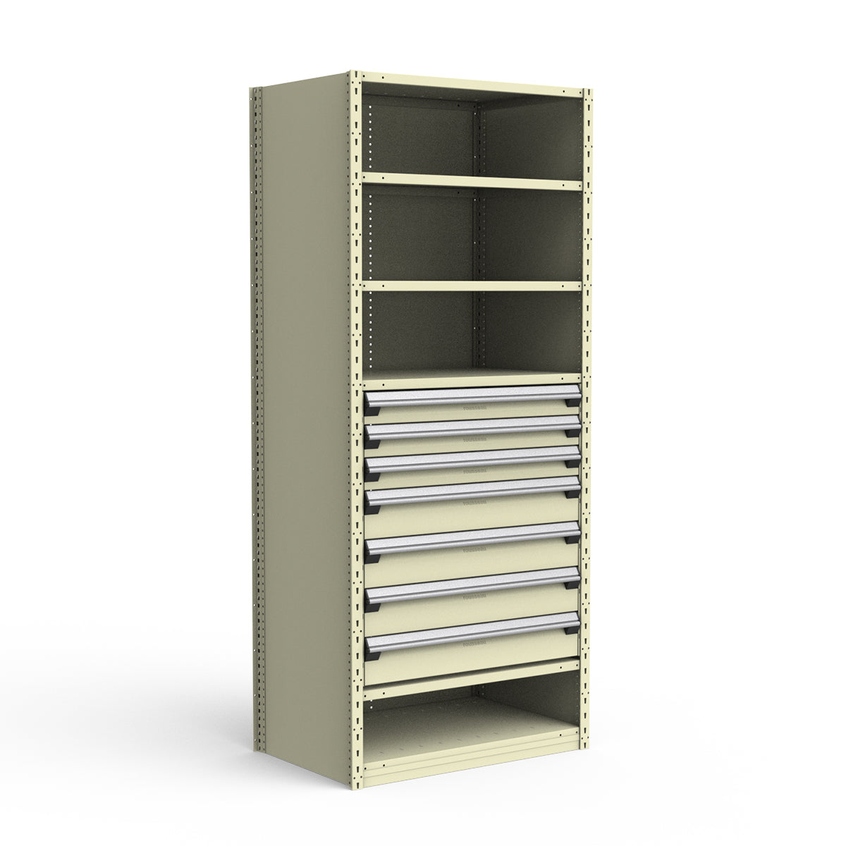 Shelving with Drawers - 36"H Drawer Bank - 7 drawers (Starter)