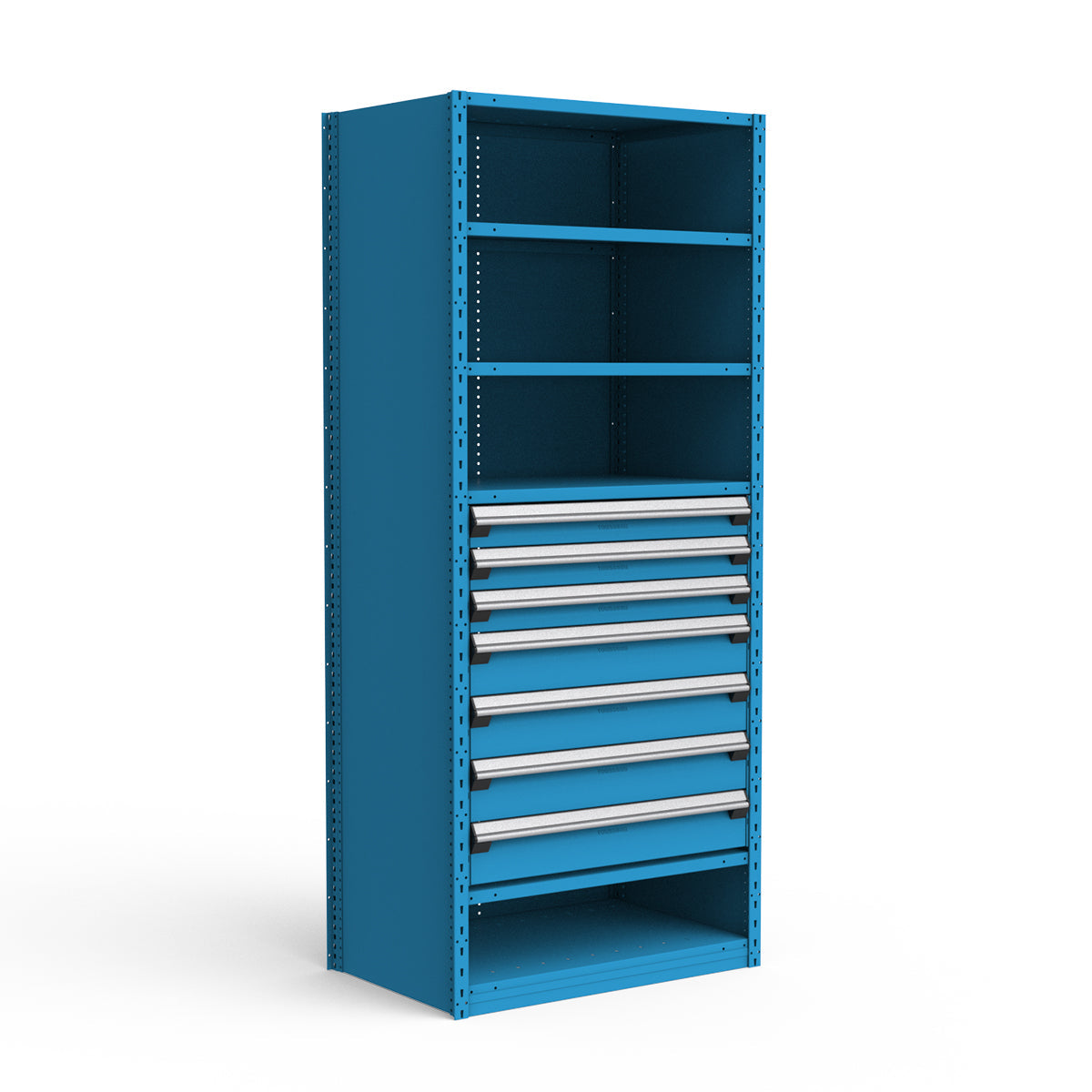 Shelving with Drawers - 36"H Drawer Bank - 7 drawers (Starter)