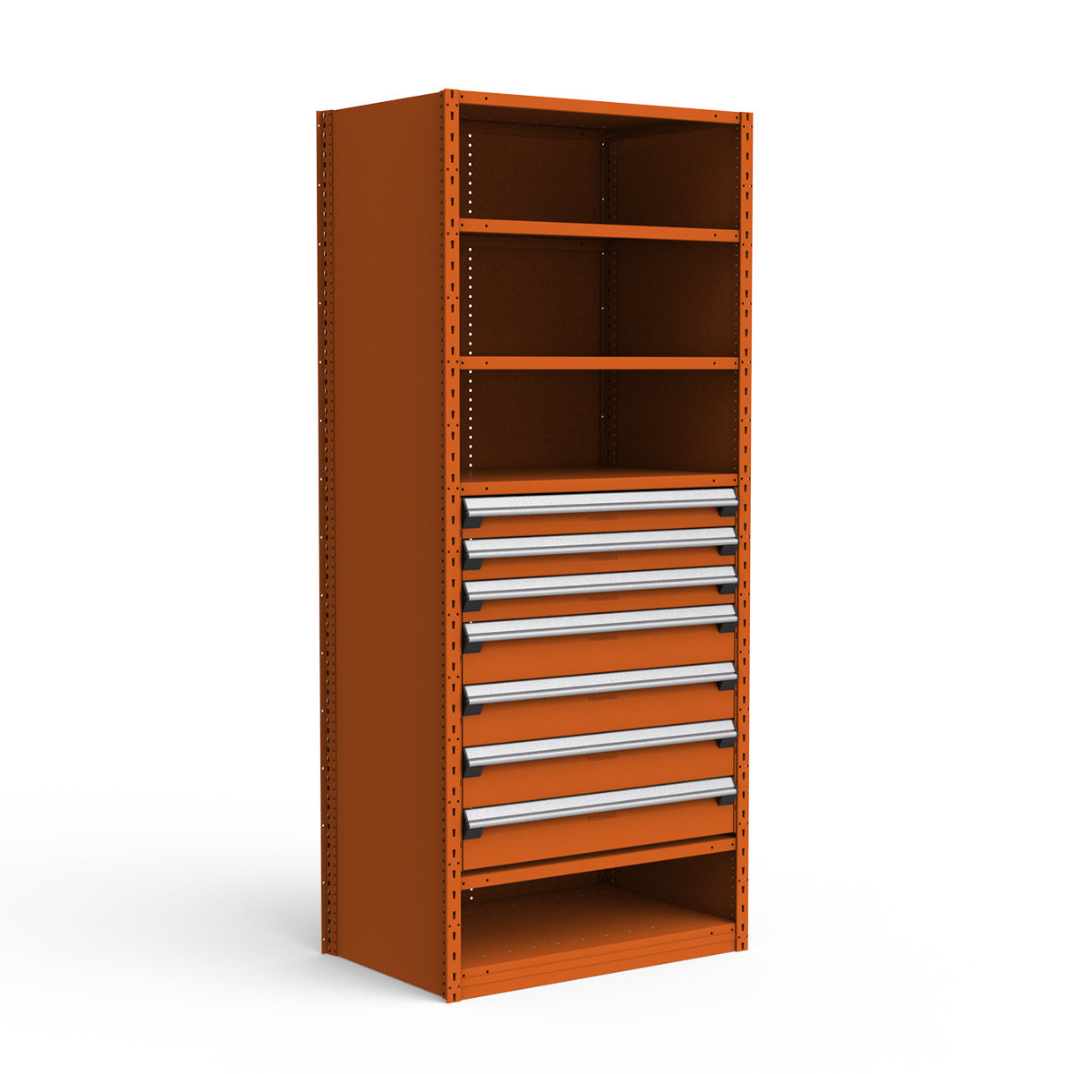 Shelving with Drawers - 36"H Drawer Bank - 7 drawers (Starter)