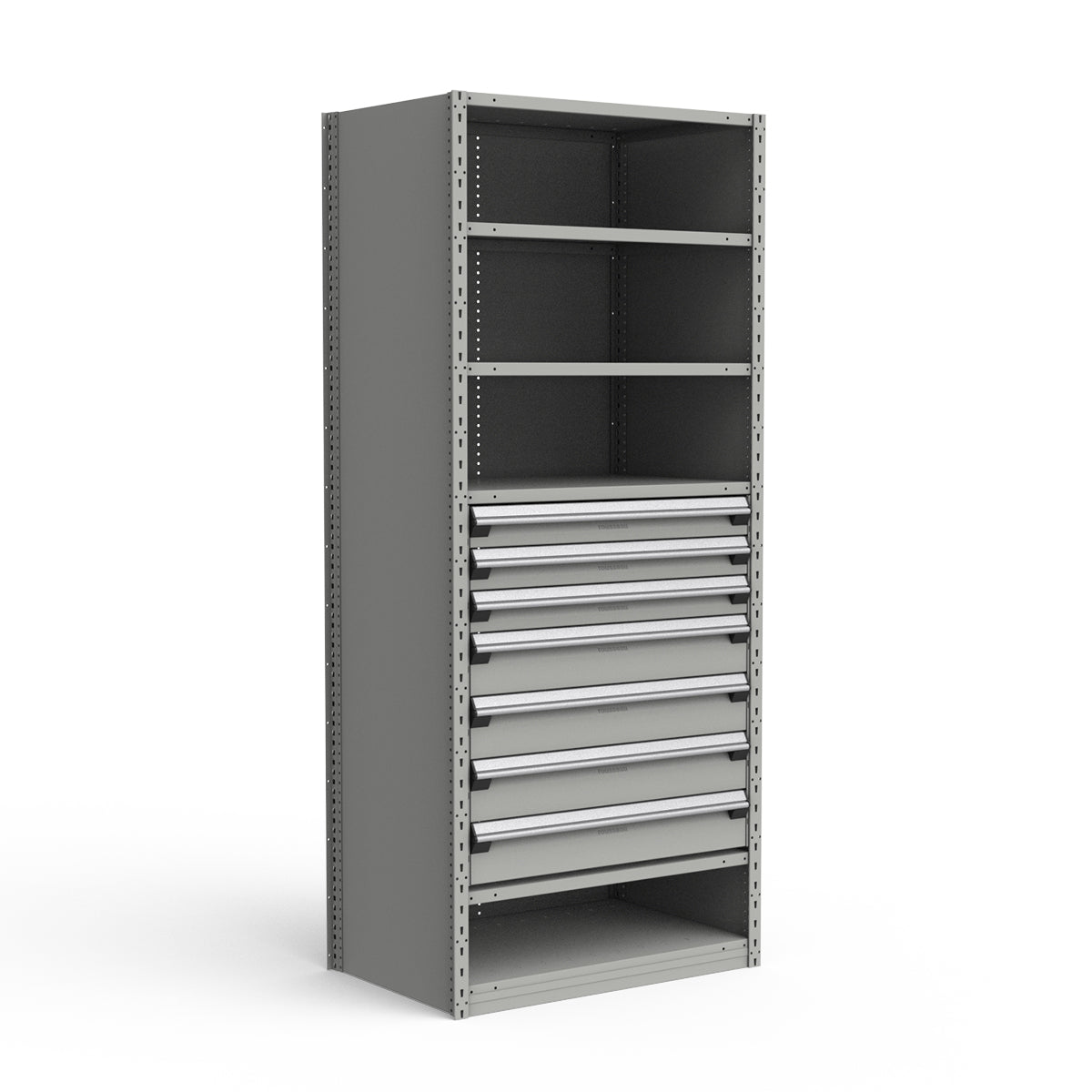 Shelving with Drawers - 36"H Drawer Bank - 7 drawers (Starter)