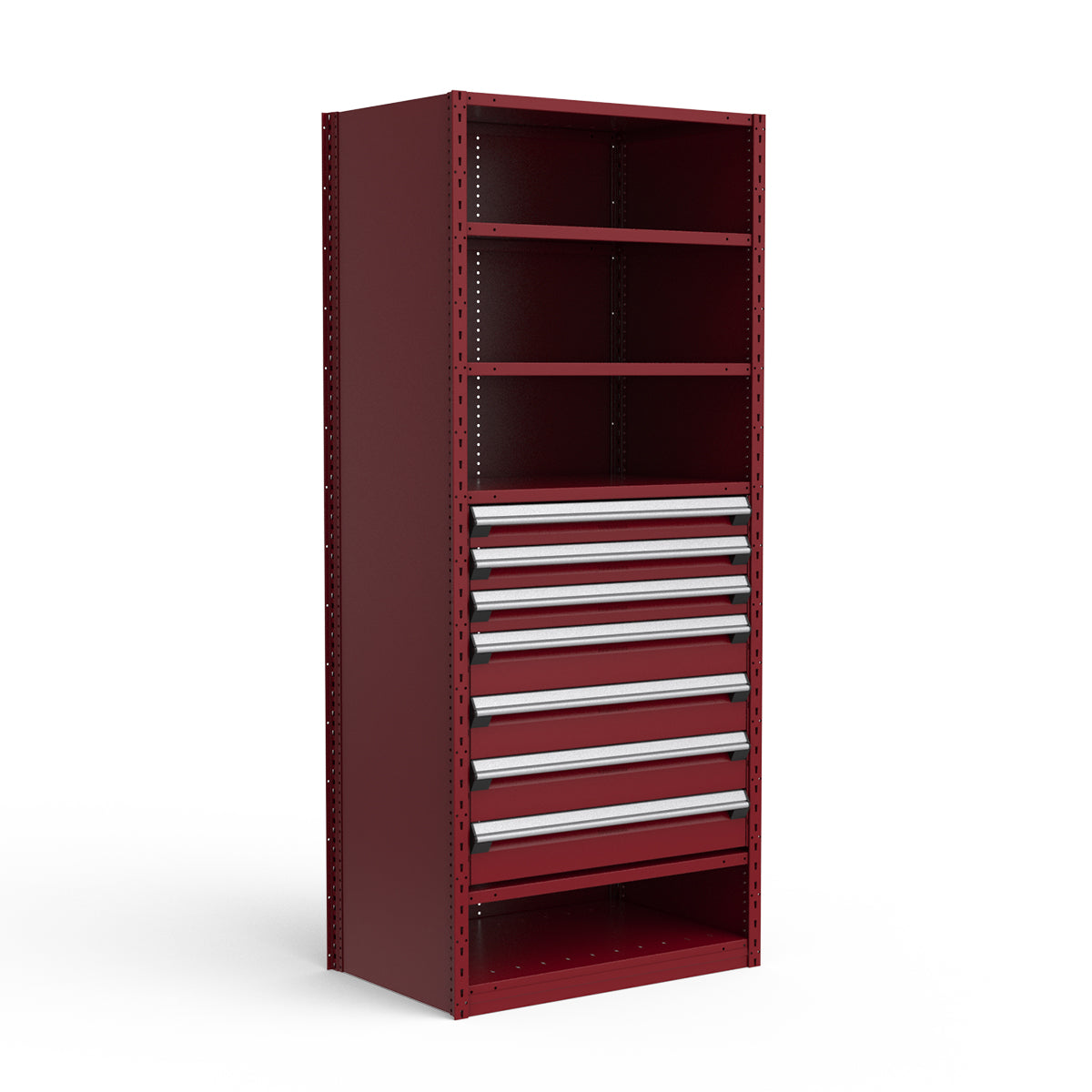 Shelving with Drawers - 36"H Drawer Bank - 7 drawers (Starter)