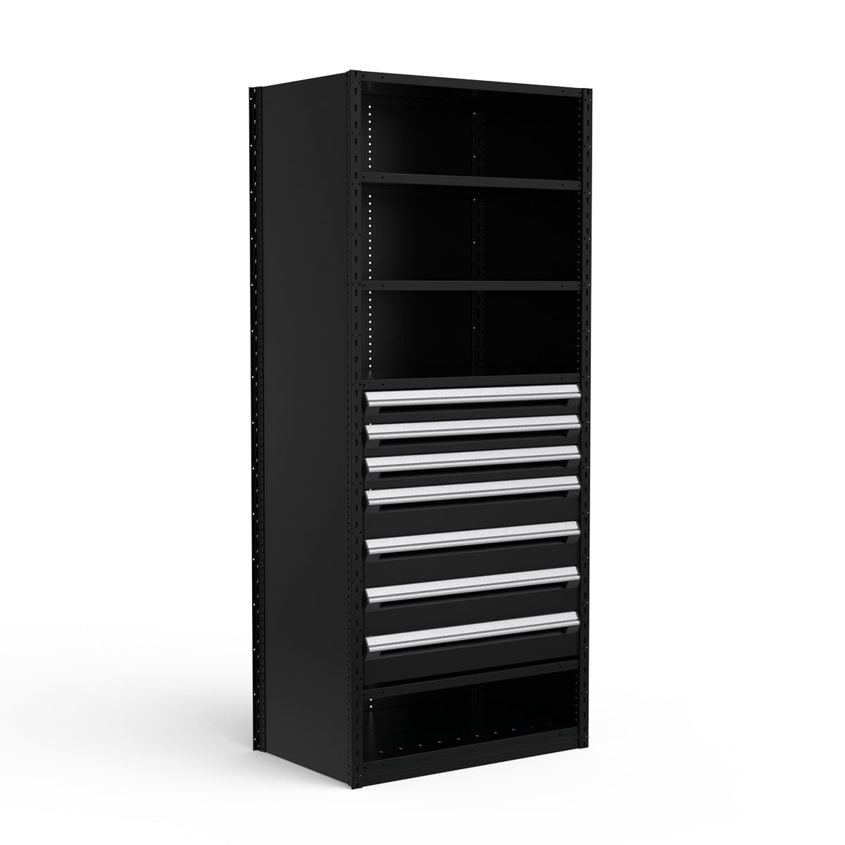 Shelving with Drawers - 36"H Drawer Bank - 7 drawers (Starter)