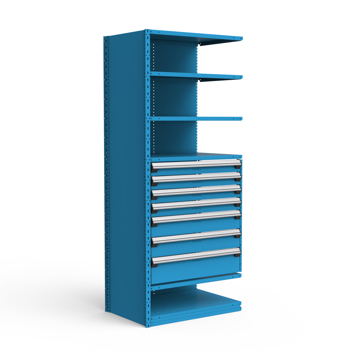 Shelving with Drawers - 36"H Drawer Bank - 7 drawers (Add-On)