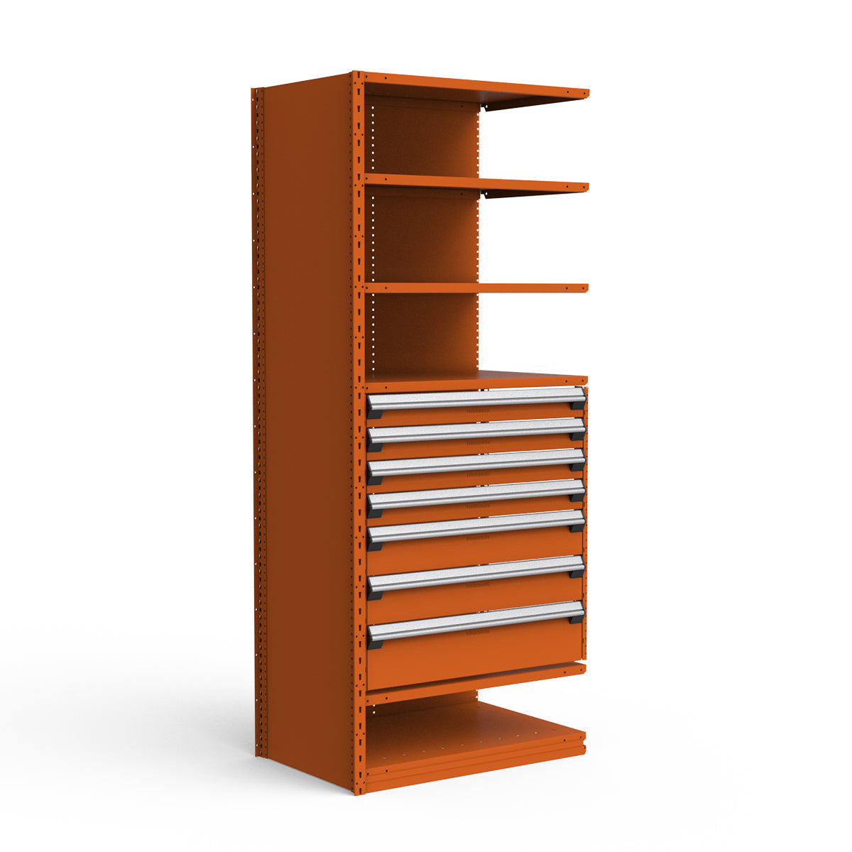 Shelving with Drawers - 36"H Drawer Bank - 7 drawers (Add-On)