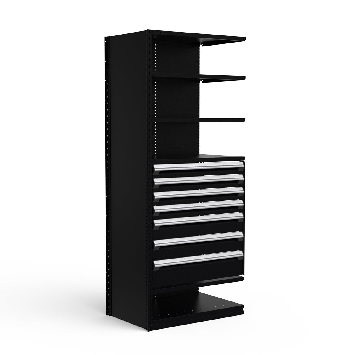 Shelving with Drawers - 36"H Drawer Bank - 7 drawers (Add-On)
