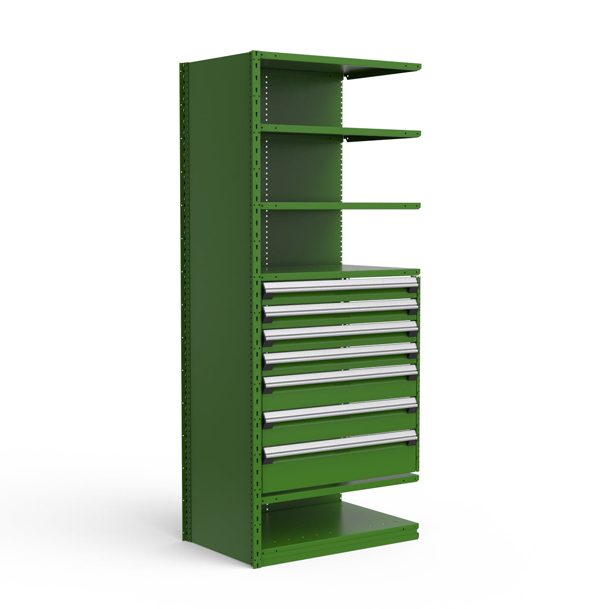 Shelving with Drawers - 36"H Drawer Bank - 7 drawers (Add-On)