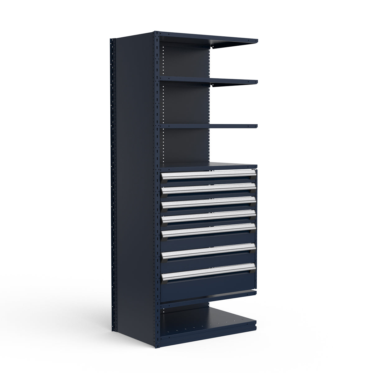 Shelving with Drawers - 36"H Drawer Bank - 7 drawers (Add-On)