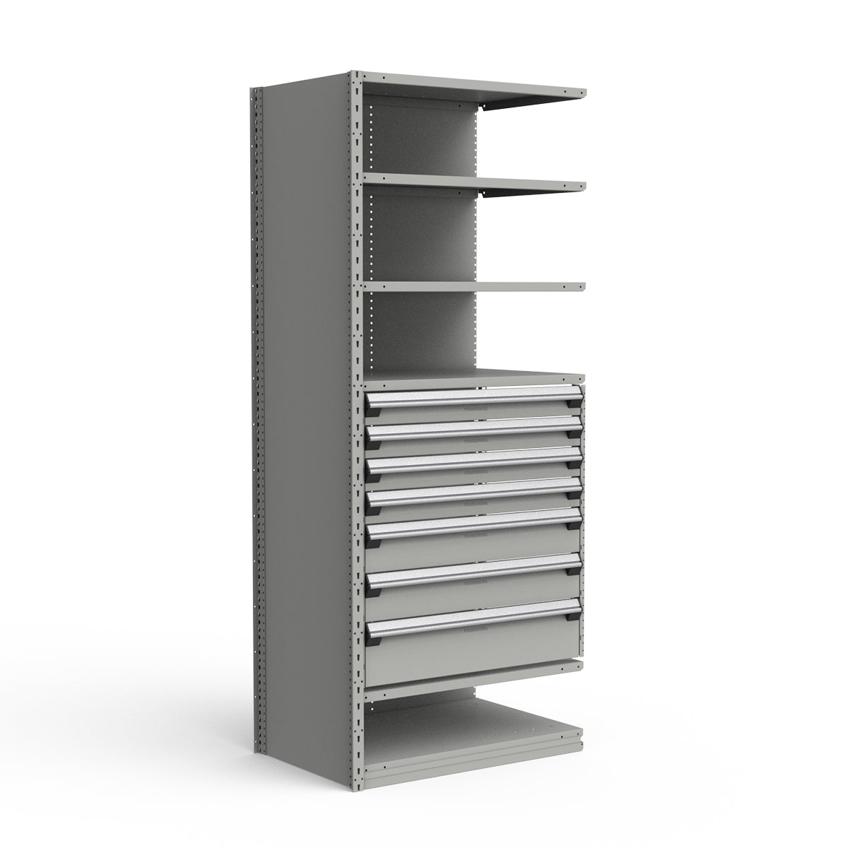 Shelving with Drawers - 36"H Drawer Bank - 7 drawers (Add-On)