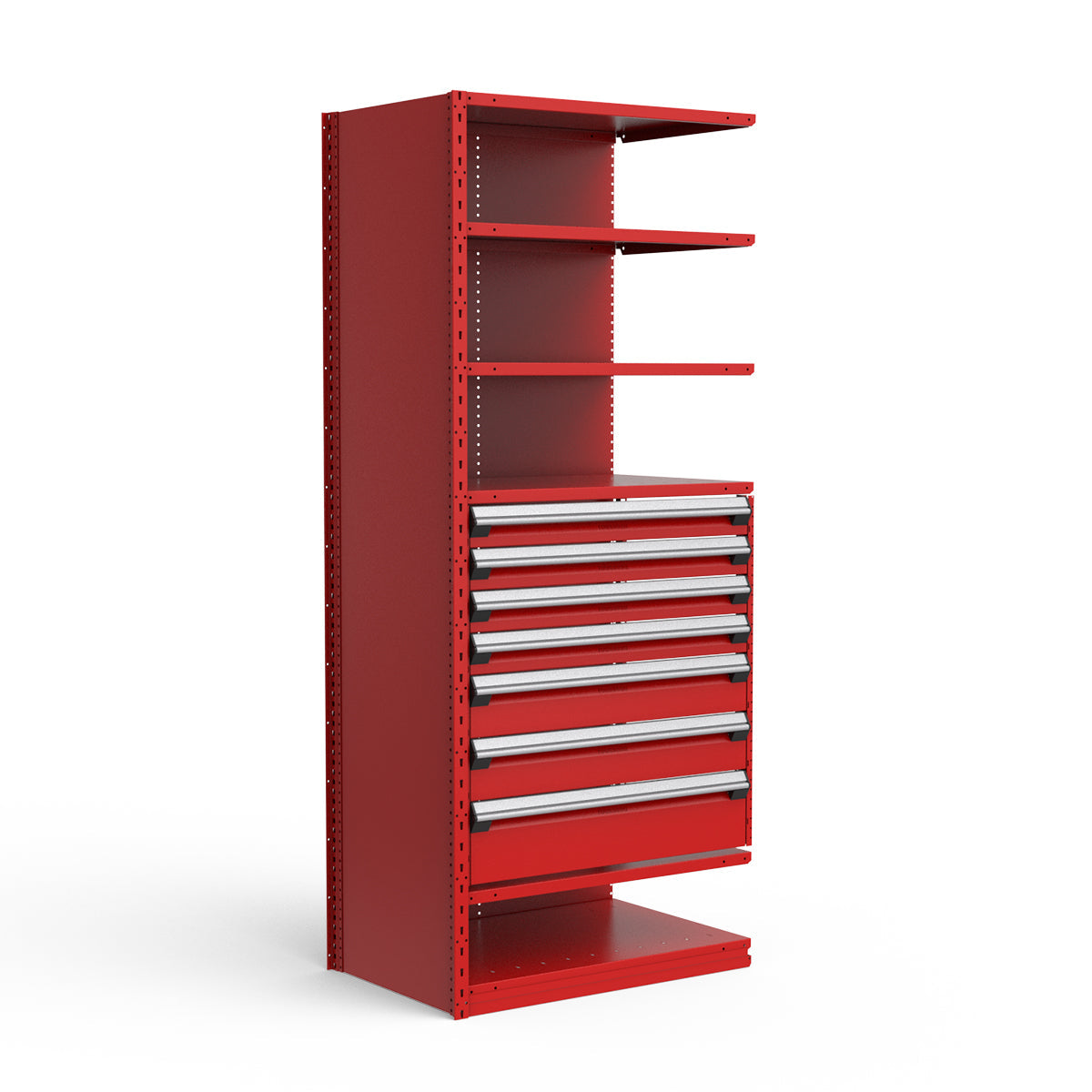 Shelving with Drawers - 36"H Drawer Bank - 7 drawers (Add-On)