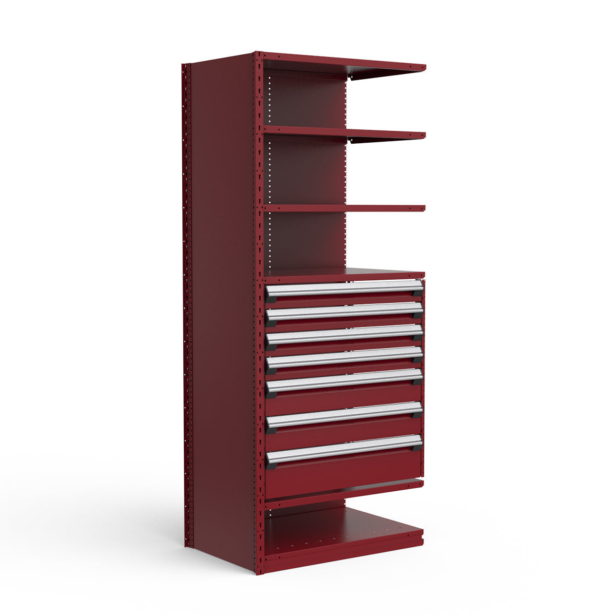 Shelving with Drawers - 36"H Drawer Bank - 7 drawers (Add-On)