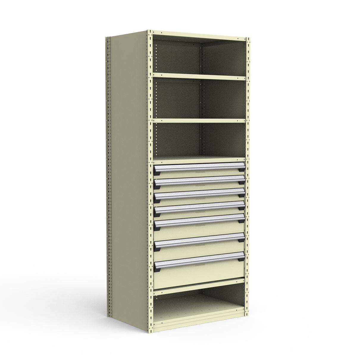 Shelving with Drawers - 36"H Drawer Bank - 7 drawers (Starter)