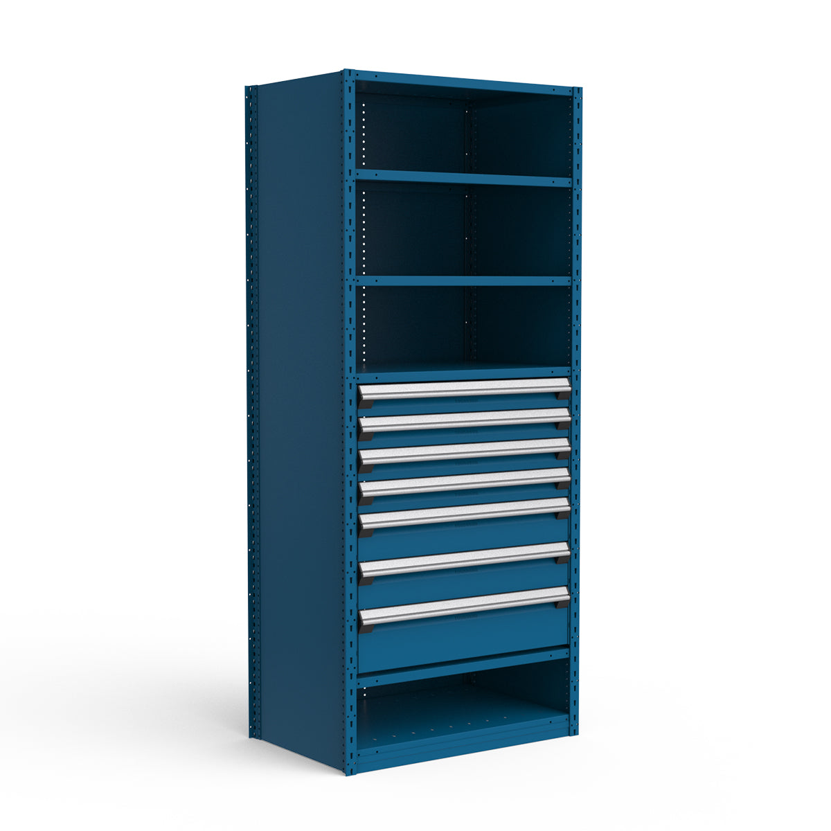 Shelving with Drawers - 36"H Drawer Bank - 7 drawers (Starter)
