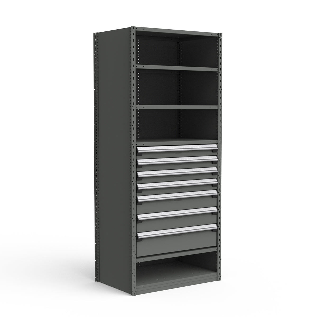 Shelving with Drawers - 36"H Drawer Bank - 7 drawers (Starter)