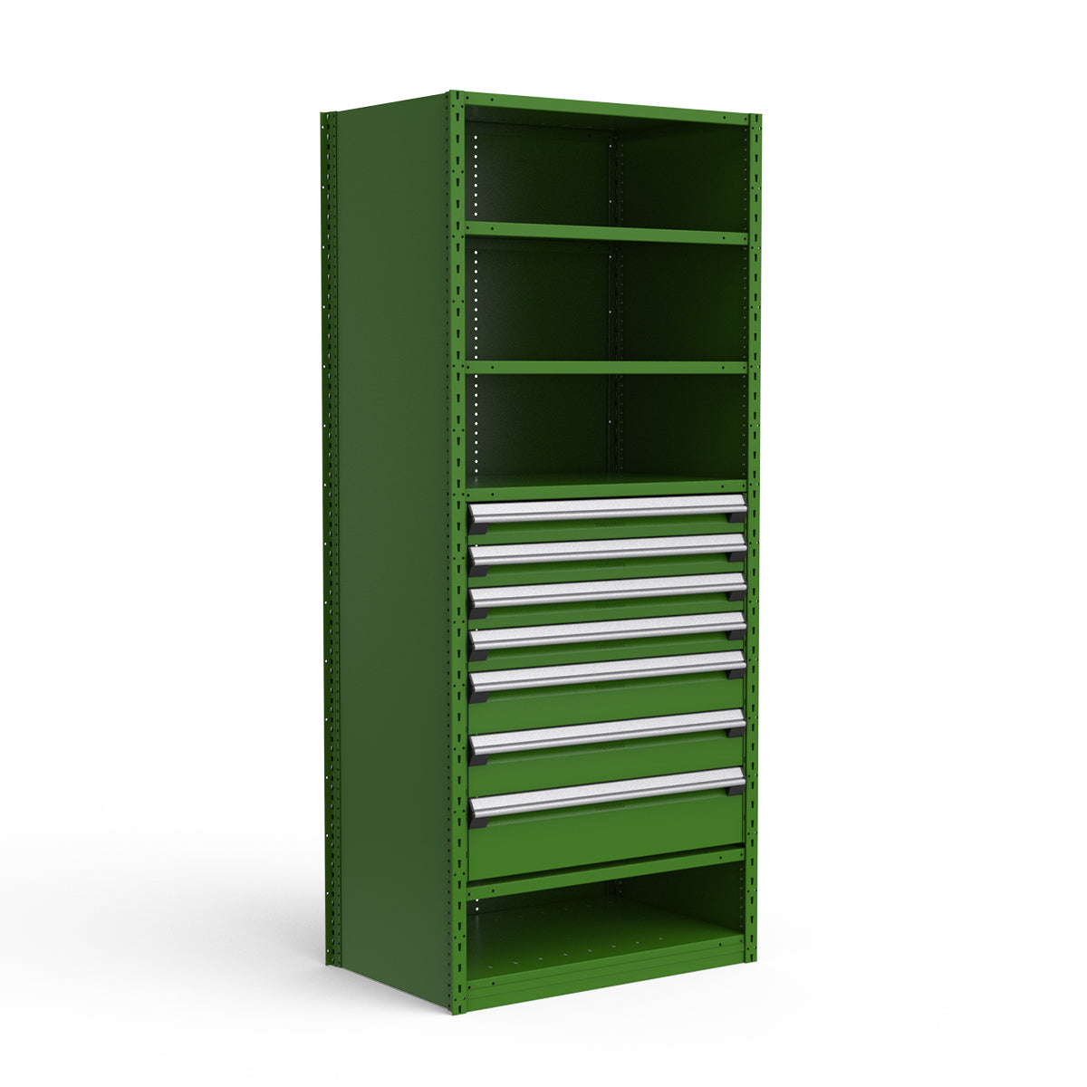 Shelving with Drawers - 36"H Drawer Bank - 7 drawers (Starter)