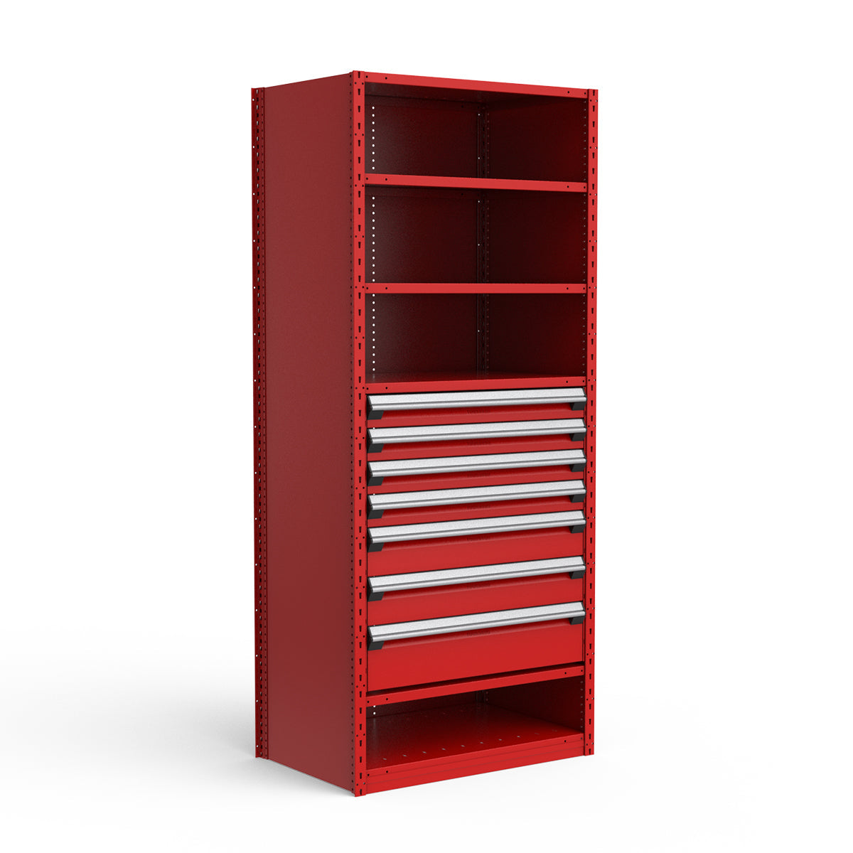 Shelving with Drawers - 36"H Drawer Bank - 7 drawers (Starter)