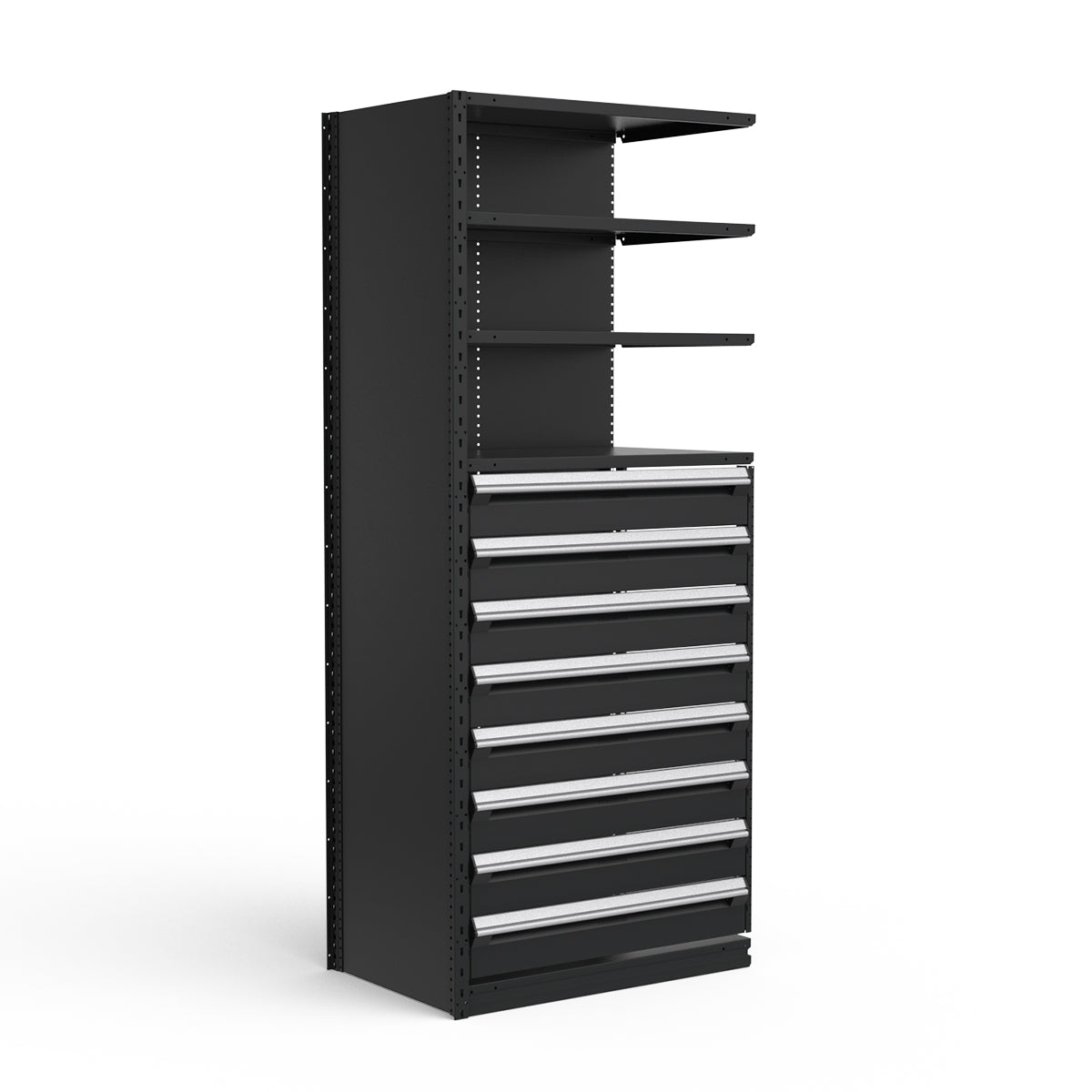 Shelving with Drawers - 48"H Drawer Bank - 8 drawers (Add-On)