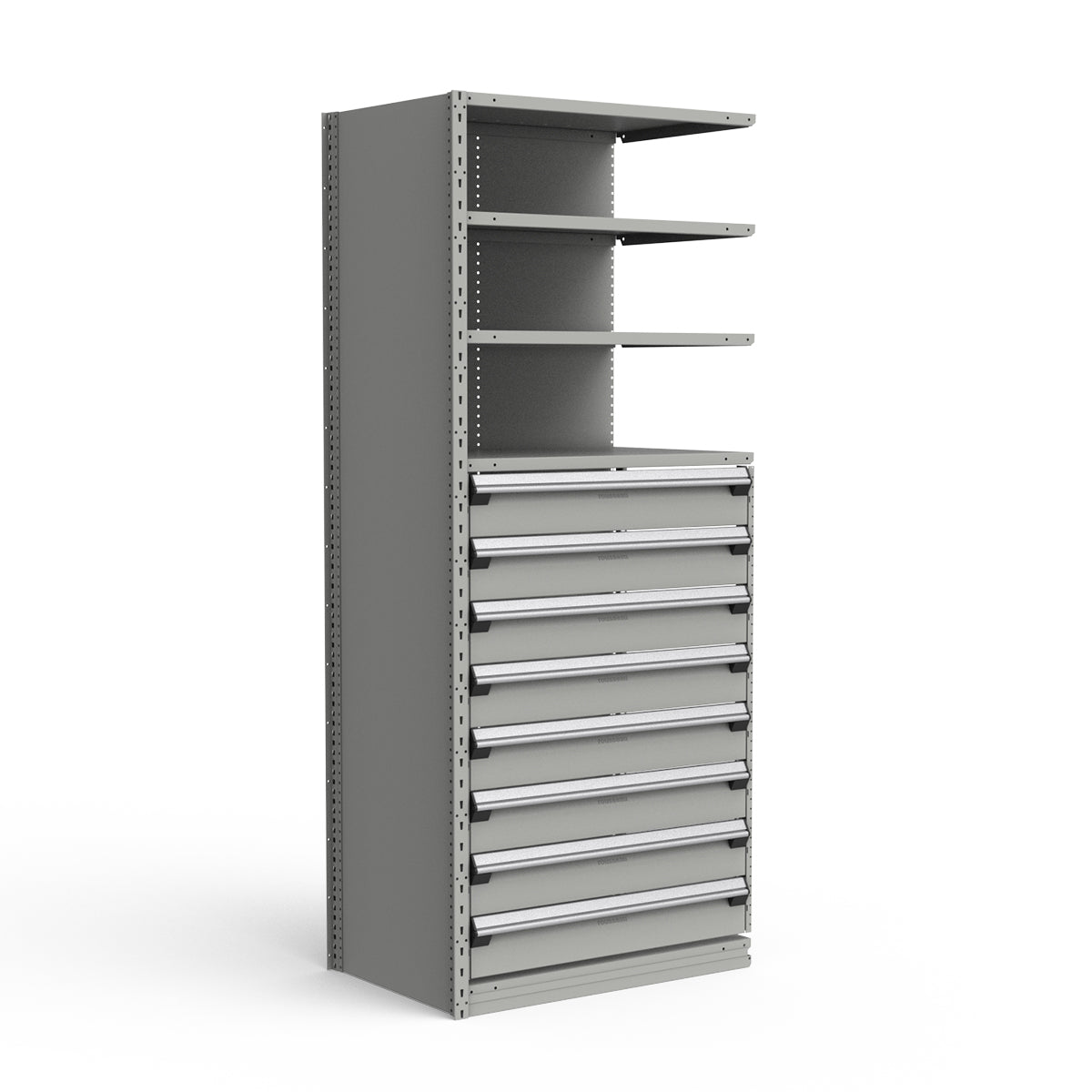 Shelving with Drawers - 48"H Drawer Bank - 8 drawers (Add-On)