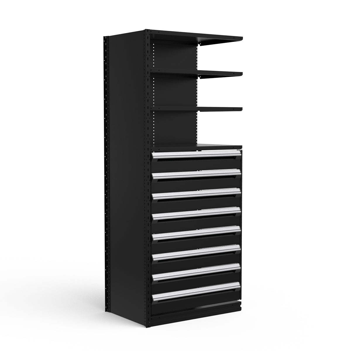 Shelving with Drawers - 48"H Drawer Bank - 8 drawers (Add-On)