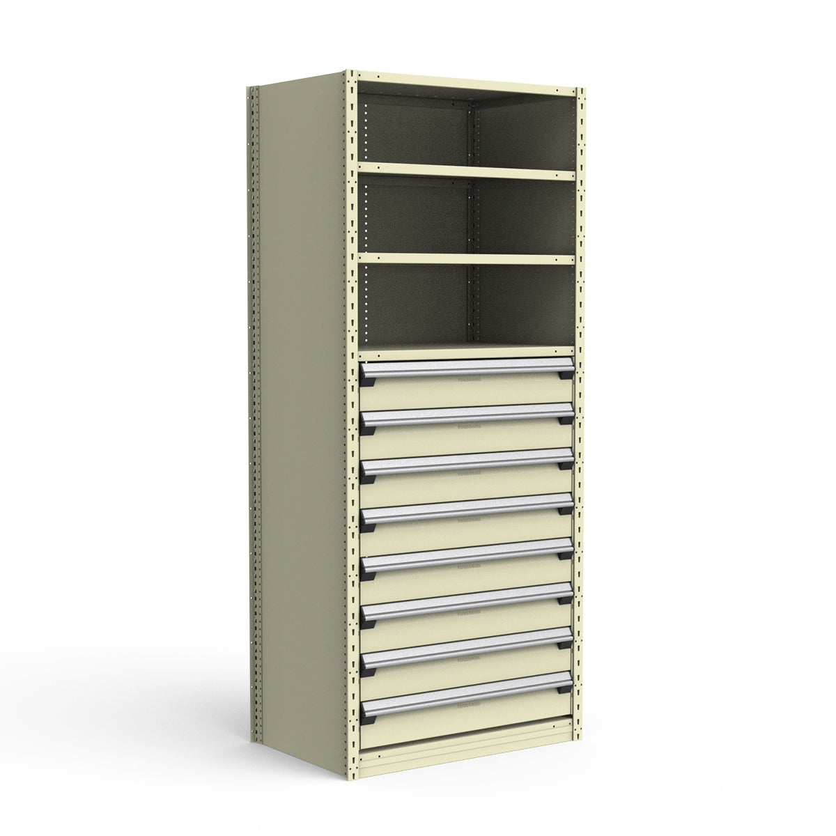 Shelving with Drawers - 48"H Drawer Bank - 8 drawers (Starter)