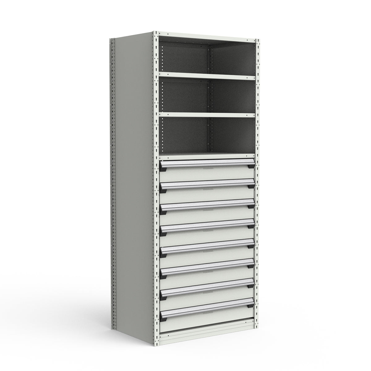 Shelving with Drawers - 48"H Drawer Bank - 8 drawers (Starter)
