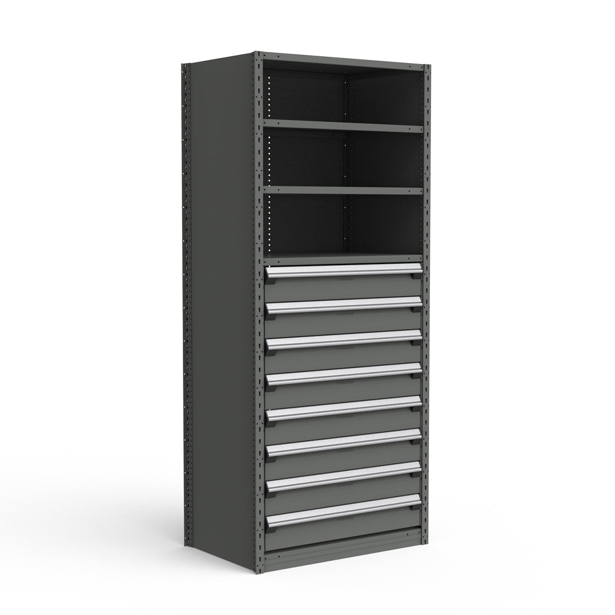 Shelving with Drawers - 48"H Drawer Bank - 8 drawers (Starter)