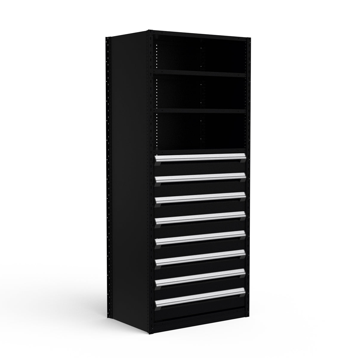 Shelving with Drawers - 48"H Drawer Bank - 8 drawers (Starter)