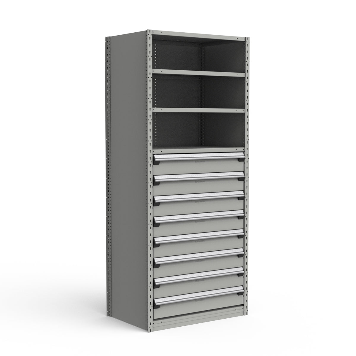 Shelving with Drawers - 48"H Drawer Bank - 8 drawers (Starter)