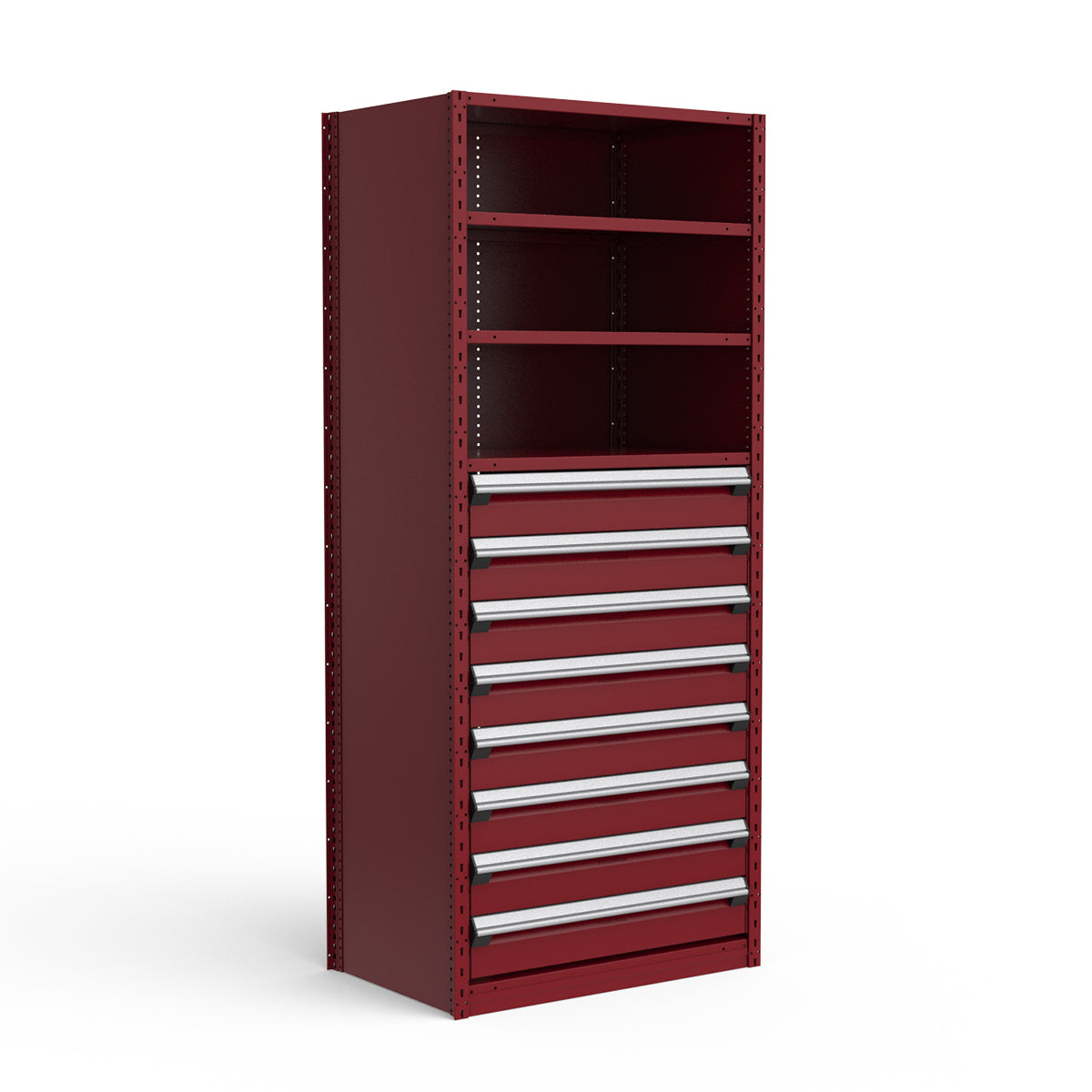 Shelving with Drawers - 48"H Drawer Bank - 8 drawers (Starter)