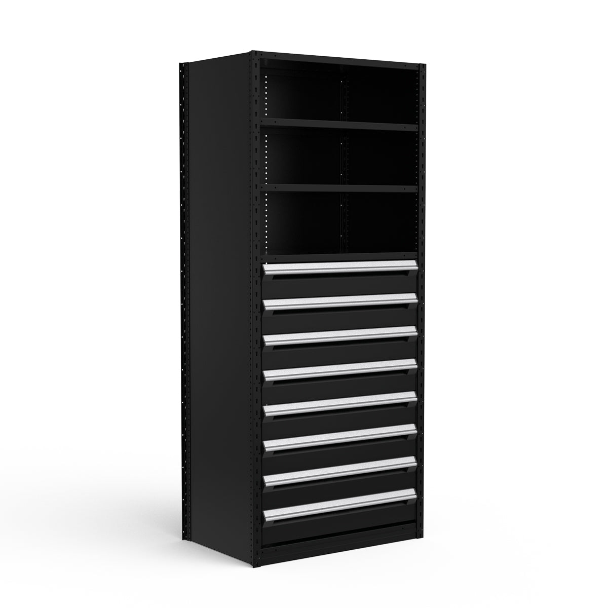 Shelving with Drawers - 48"H Drawer Bank - 8 drawers (Starter)