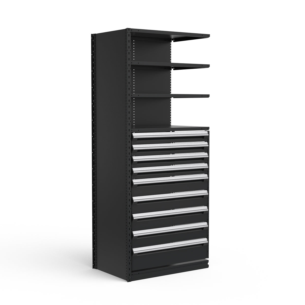 Shelving with Drawers - 48"H Drawer Bank - 9 drawers (Add-On)