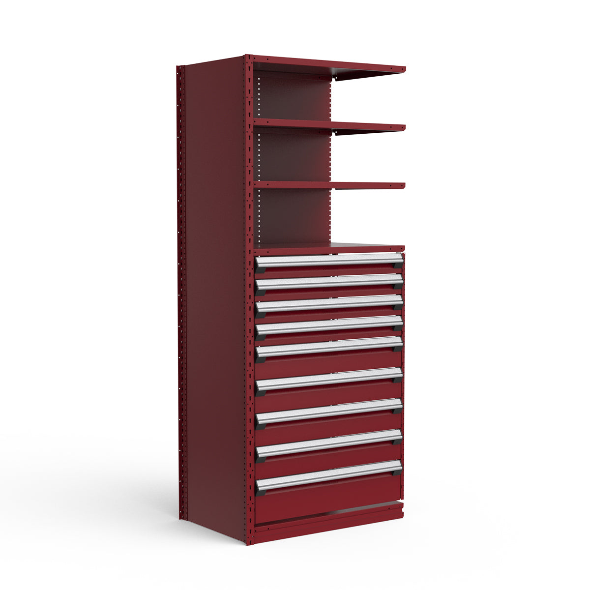 Shelving with Drawers - 48"H Drawer Bank - 9 drawers (Add-On)