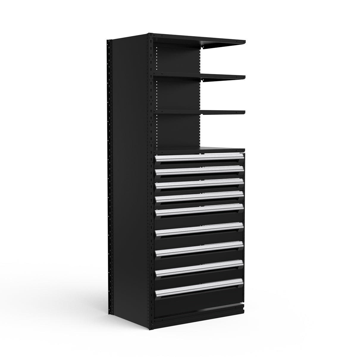 Shelving with Drawers - 48"H Drawer Bank - 9 drawers (Add-On)