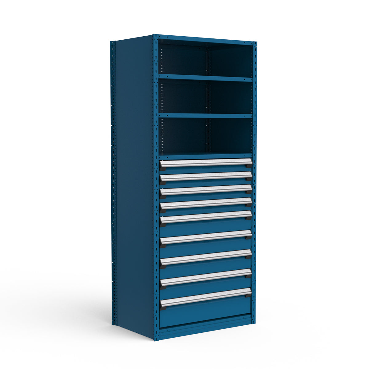Shelving with Drawers - 48"H Drawer Bank - 9 drawers (Starter)