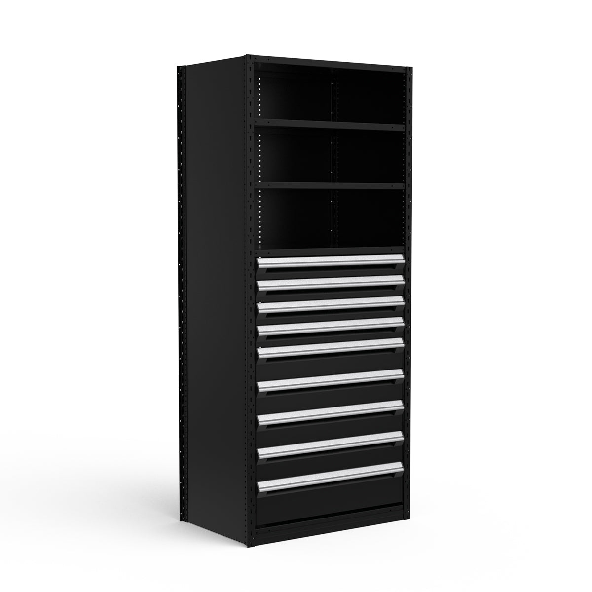 Shelving with Drawers - 48"H Drawer Bank - 9 drawers (Starter)