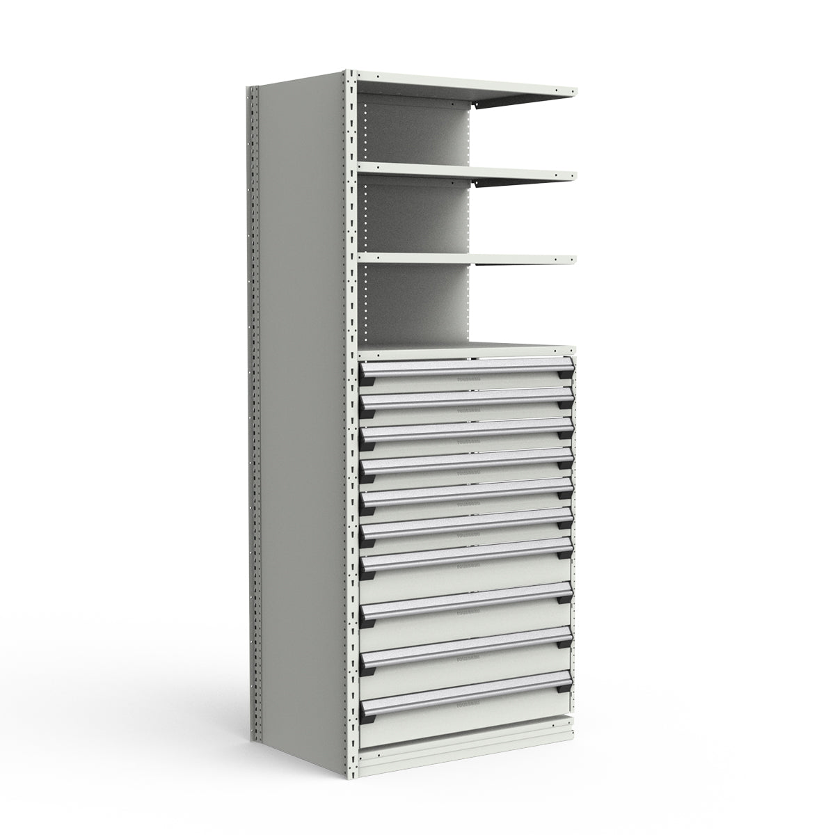 Shelving with Drawers - 48"H Drawer Bank - 10 drawers (Add-On)