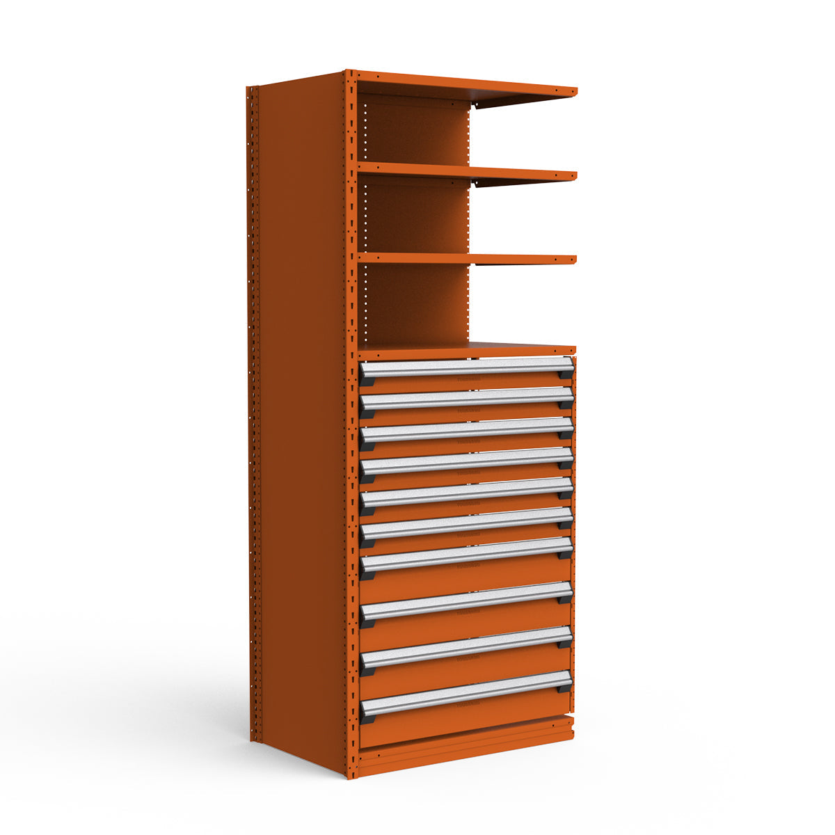 Shelving with Drawers - 48"H Drawer Bank - 10 drawers (Add-On)