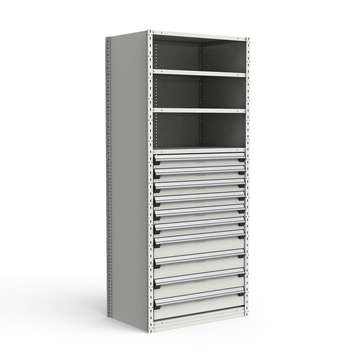 Shelving with Drawers - 48"H Drawer Bank - 10 drawers (Starter)