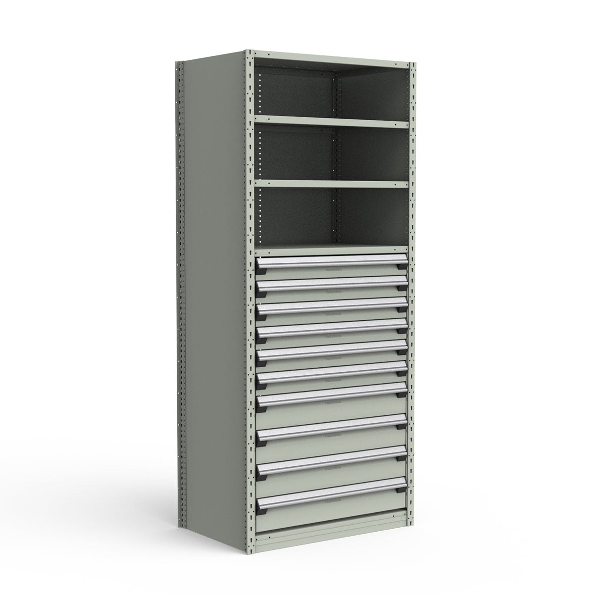 Shelving with Drawers - 48"H Drawer Bank - 10 drawers (Starter)